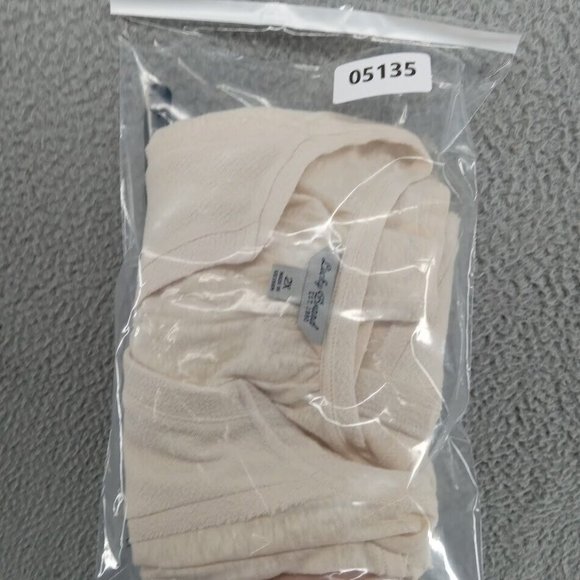 Lucky‎ Brand Sweater Womens 2X Cream Button Up Long Length Lightweight Linen - Picture 7 of 7